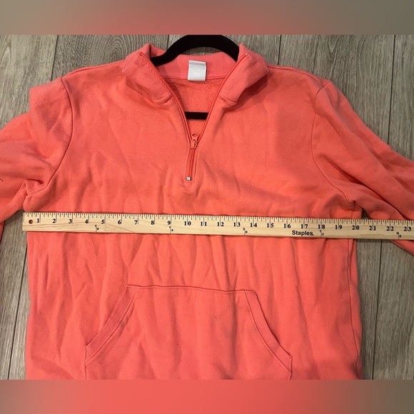 Amazon Essentials large Women's Vibrant Coral/pinkish Pullover Hoodie - Picture 7 of 7